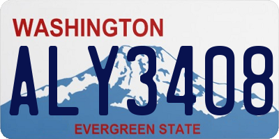 WA license plate ALY3408