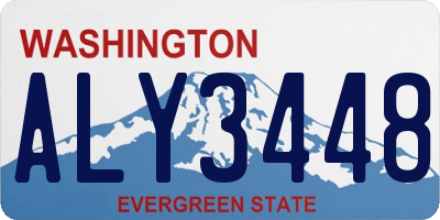 WA license plate ALY3448