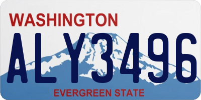 WA license plate ALY3496