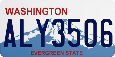 WA license plate ALY3506