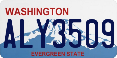WA license plate ALY3509