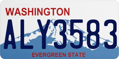 WA license plate ALY3583