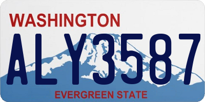 WA license plate ALY3587