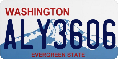 WA license plate ALY3606