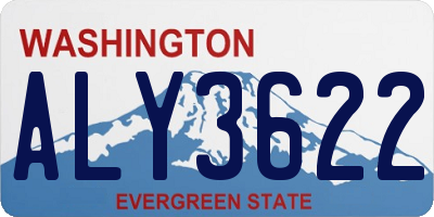 WA license plate ALY3622