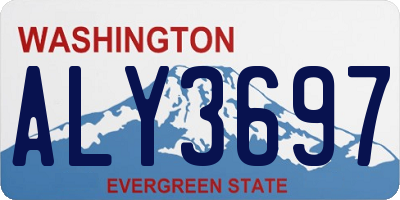 WA license plate ALY3697