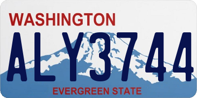 WA license plate ALY3744