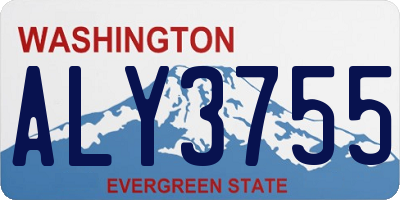 WA license plate ALY3755