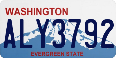 WA license plate ALY3792