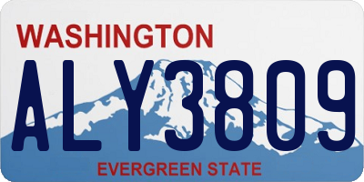 WA license plate ALY3809