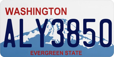 WA license plate ALY3850