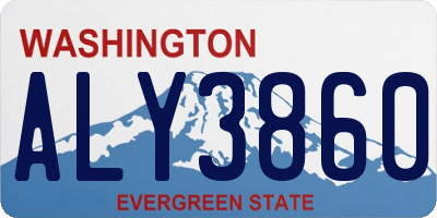 WA license plate ALY3860