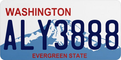 WA license plate ALY3888