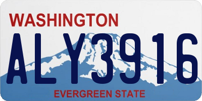 WA license plate ALY3916