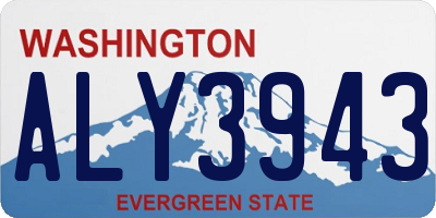 WA license plate ALY3943