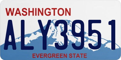 WA license plate ALY3951