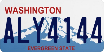 WA license plate ALY4144
