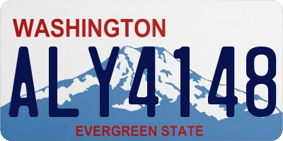 WA license plate ALY4148