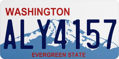 WA license plate ALY4157