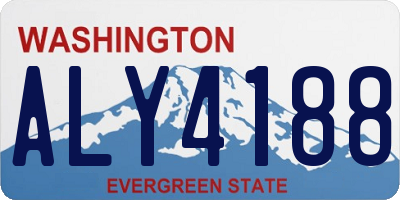 WA license plate ALY4188