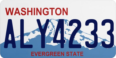 WA license plate ALY4233