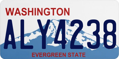 WA license plate ALY4238