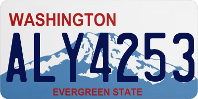 WA license plate ALY4253