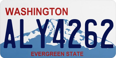 WA license plate ALY4262