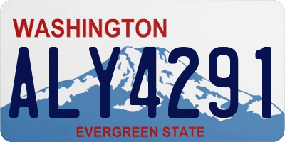WA license plate ALY4291