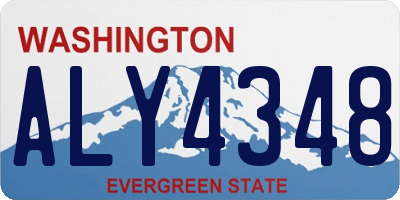 WA license plate ALY4348