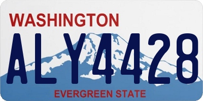 WA license plate ALY4428