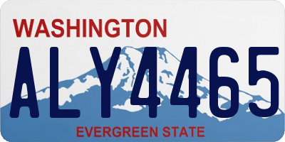WA license plate ALY4465