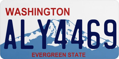 WA license plate ALY4469