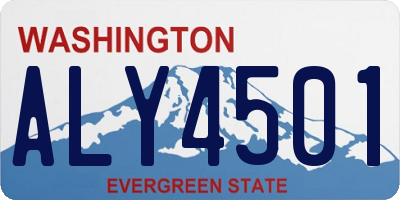 WA license plate ALY4501