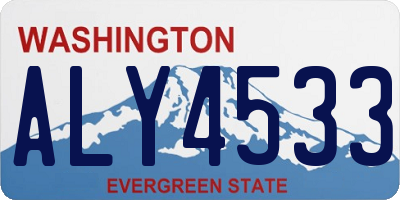WA license plate ALY4533