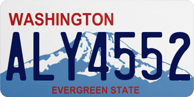 WA license plate ALY4552