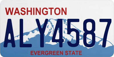 WA license plate ALY4587