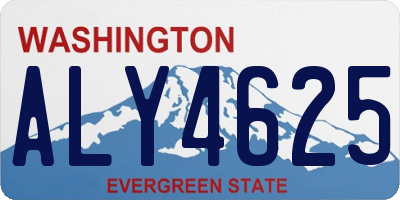 WA license plate ALY4625