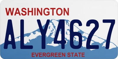 WA license plate ALY4627