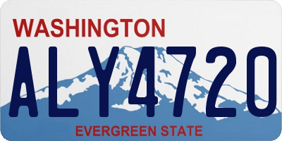 WA license plate ALY4720