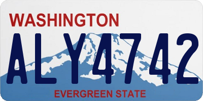 WA license plate ALY4742