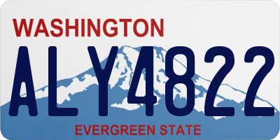WA license plate ALY4822