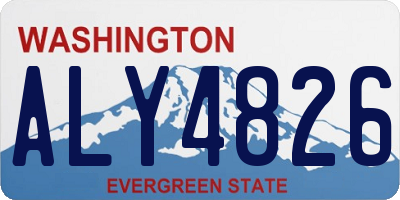 WA license plate ALY4826