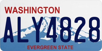WA license plate ALY4828