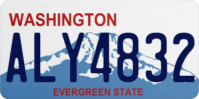 WA license plate ALY4832