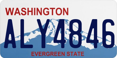WA license plate ALY4846