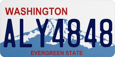 WA license plate ALY4848