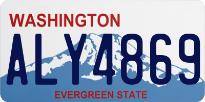 WA license plate ALY4869