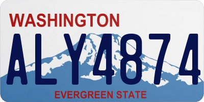 WA license plate ALY4874