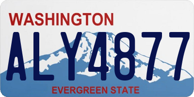 WA license plate ALY4877